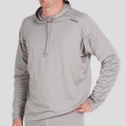NRS Lightweight Hoodie - Men's -Climbing Accessories Outlet Shop 10120 05 Titanium Model FrontCrop 102121 2000x2000 RSZ 64809.1647989435