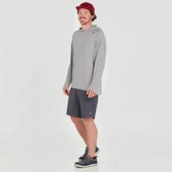 NRS Silkweight Hoodie - Men's 20 NRS Silkweight Hoodie - Men's -Climbing Accessories Outlet Shop 10139 05 Sharkskin Model Front 100621 2000x2000 rsz 70848.1647976485