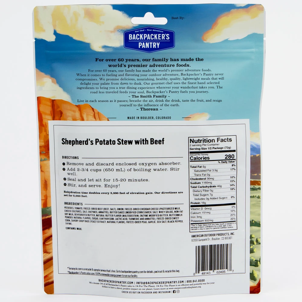 Backpacker's Pantry Shepherd's Potato Stew With Beef 2 Backpacker's Pantry Shepherd's Potato Stew With Beef - Image 2