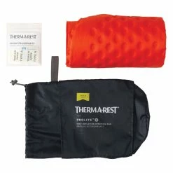 Therm-a-Rest ProLite (Fall 2022) -Climbing Accessories Outlet Shop 13264 thermarest prolite poppy cayenne regular contents 62427.1626822989