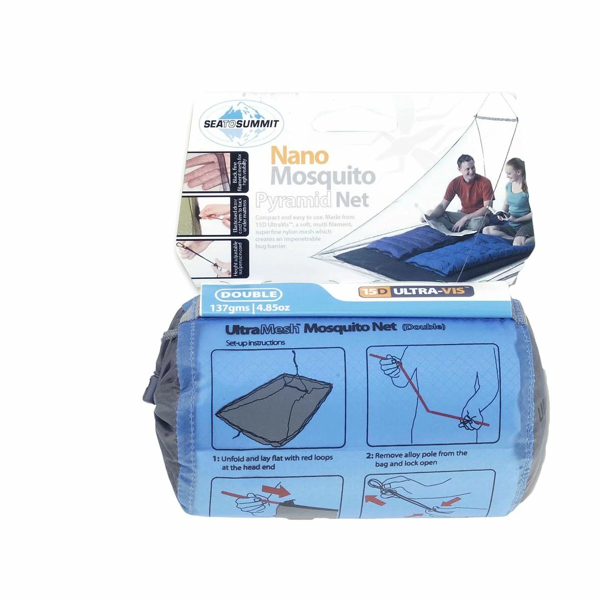 Sea To Summit Nano Mosquito Pyramid Net - Double 2 Sea To Summit Nano Mosquito Pyramid Net - Double - Image 2