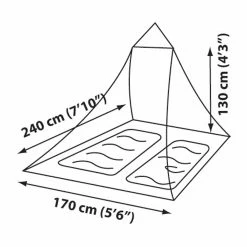 Sea To Summit Mosquito Pyramid Net With Insect Shield - Double (Fall 2022) 4 Sea To Summit Mosquito Pyramid Net With Insect Shield - Double (Fall 2022) -Climbing Accessories Outlet Shop 147 mosquitopyramidnet double drawing 46794.1626822842