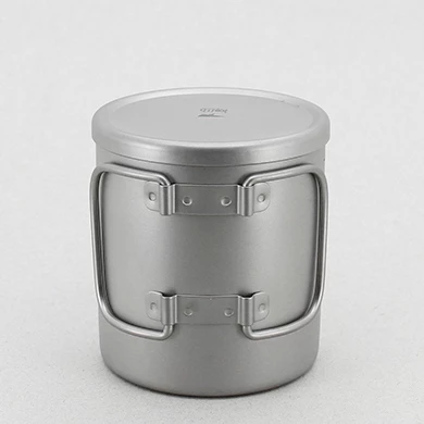 Keith Double-Wall Titanium Mug With Folding Handle And Lid 4 Keith Double-Wall Titanium Mug With Folding Handle And Lid - Image 4