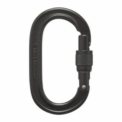 Black Diamond Oval Screwgate Carabiner -Climbing Accessories Outlet Shop 210084 blak black ovalscrewgate frnt 80204.1626822529