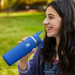 Hydro Flask 20 Oz. Kids Wide Mouth W/ Flex Straw Lid & Boot -Climbing Accessories Outlet Shop 210209 tymilford hf kids 2669 1800x1800 2 rsz 72759.1654196958