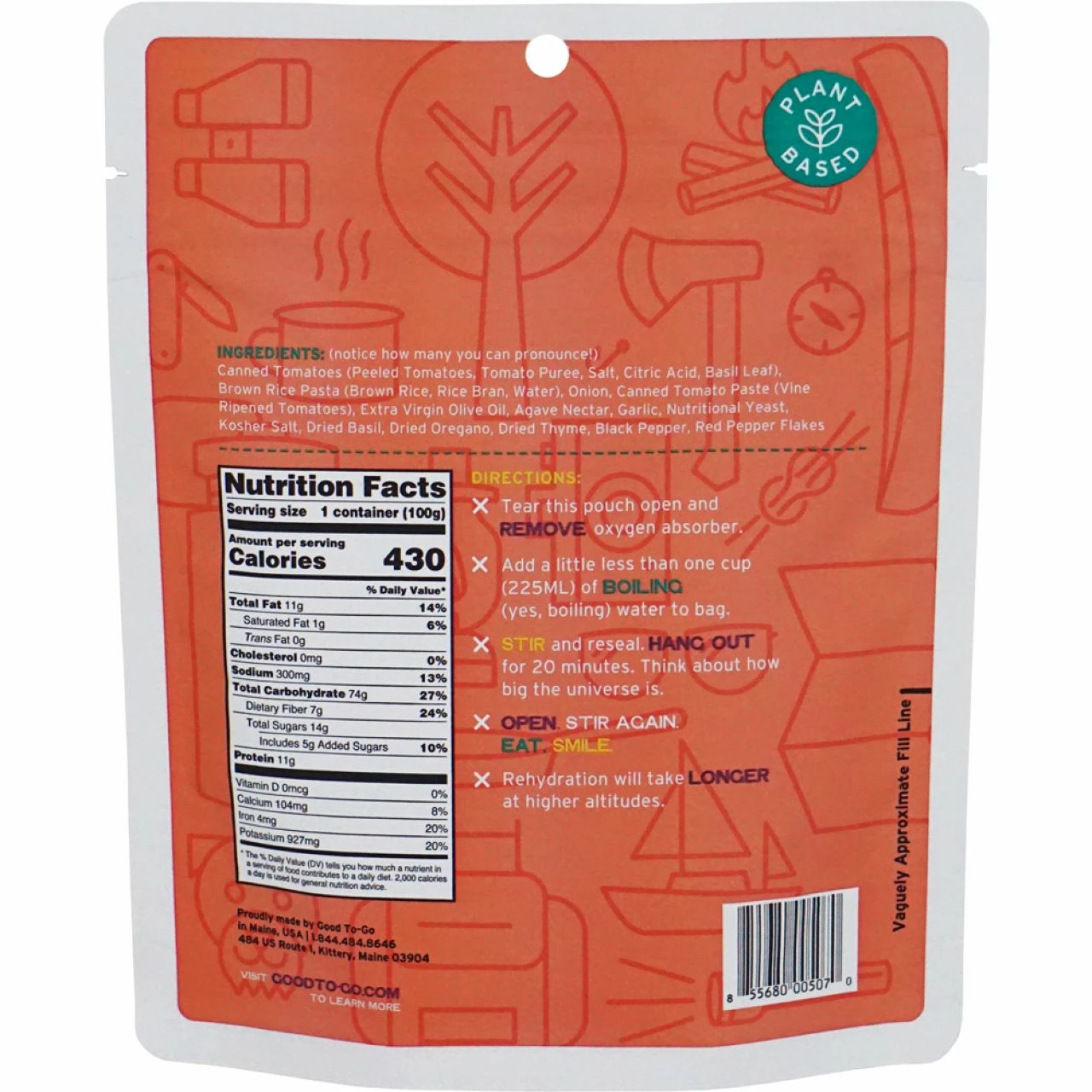 Good To-Go Classic Marinara With Pasta - 1 Serving 2 Good To-Go Classic Marinara With Pasta - 1 Serving - Image 2