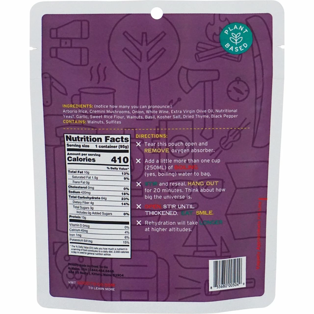 Good To-Go Herbed Mushroom Risotto - 1 Serving 2 Good To-Go Herbed Mushroom Risotto - 1 Serving - Image 2