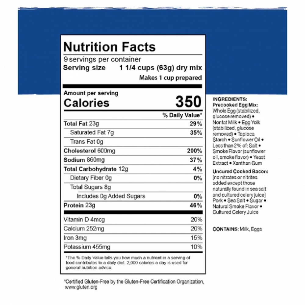 Mountain House Scrambled Eggs With Bacon - No. 10 Can 2 Mountain House Scrambled Eggs With Bacon - No. 10 Can - Image 2