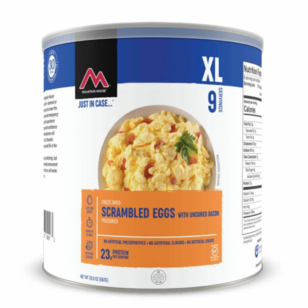 Mountain House Scrambled Eggs With Bacon - No. 10 Can 1 Mountain House Scrambled Eggs With Bacon - No. 10 Can