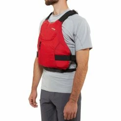 NRS Ion PFD - Unisex (Spring 2022) -Climbing Accessories Outlet Shop 40056 02 red model left 062019 2000x2000 43823.1637191004
