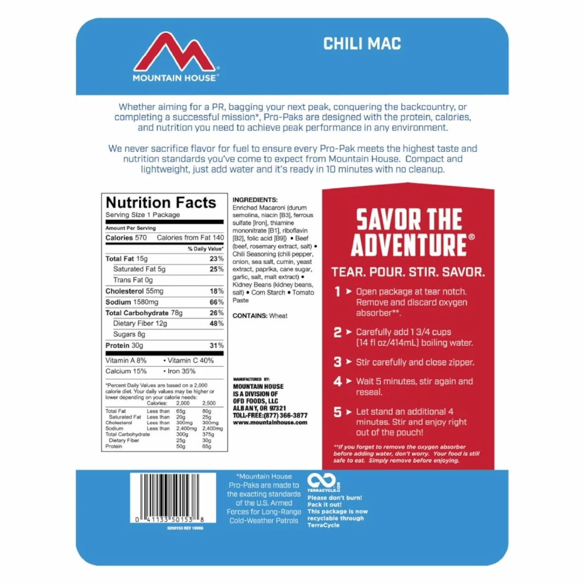 Mountain House Chili Mac With Beef - Pro-Pak 2 Mountain House Chili Mac With Beef - Pro-Pak - Image 2