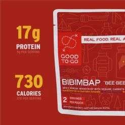Good To-Go Korean Bibimbap - 2 Servings 9 Good To-Go Korean Bibimbap - 2 Servings -Climbing Accessories Outlet Shop 5 GTG Bibimbap Double 1007 CalsProtein S22 rsz 80654.1654190196
