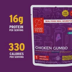 Good To-Go Chicken Gumbo - 1 Serving 9 Good To-Go Chicken Gumbo - 1 Serving -Climbing Accessories Outlet Shop 5 GTG Gumbo Single 1059 CalsProtein S22 rsz 21270.1654190677