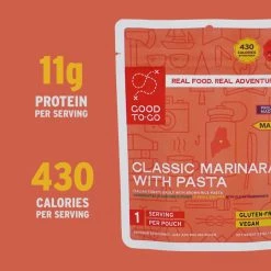 Good To-Go Classic Marinara With Pasta - 1 Serving 9 Good To-Go Classic Marinara With Pasta - 1 Serving -Climbing Accessories Outlet Shop 5 GTG Marinara Single 1054 CalsProtein S22 rsz 48841.1654191824