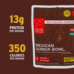 Good To-Go Mexican Quinoa Bowl - 1 Serving 9 Good To-Go Mexican Quinoa Bowl - 1 Serving -Climbing Accessories Outlet Shop 5 GTG MexiBowl Single 1058 CalsProtein S22 rsz 72105.1654189958