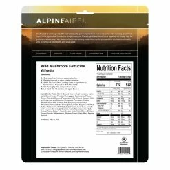 AlpineAire Foods Wild Mushroom Fettucine Alfredo -Climbing Accessories Outlet Shop 60145 US Wild Mushroom Fettucine Alfredo BACK AlpineAire rsz 85344.1649697452