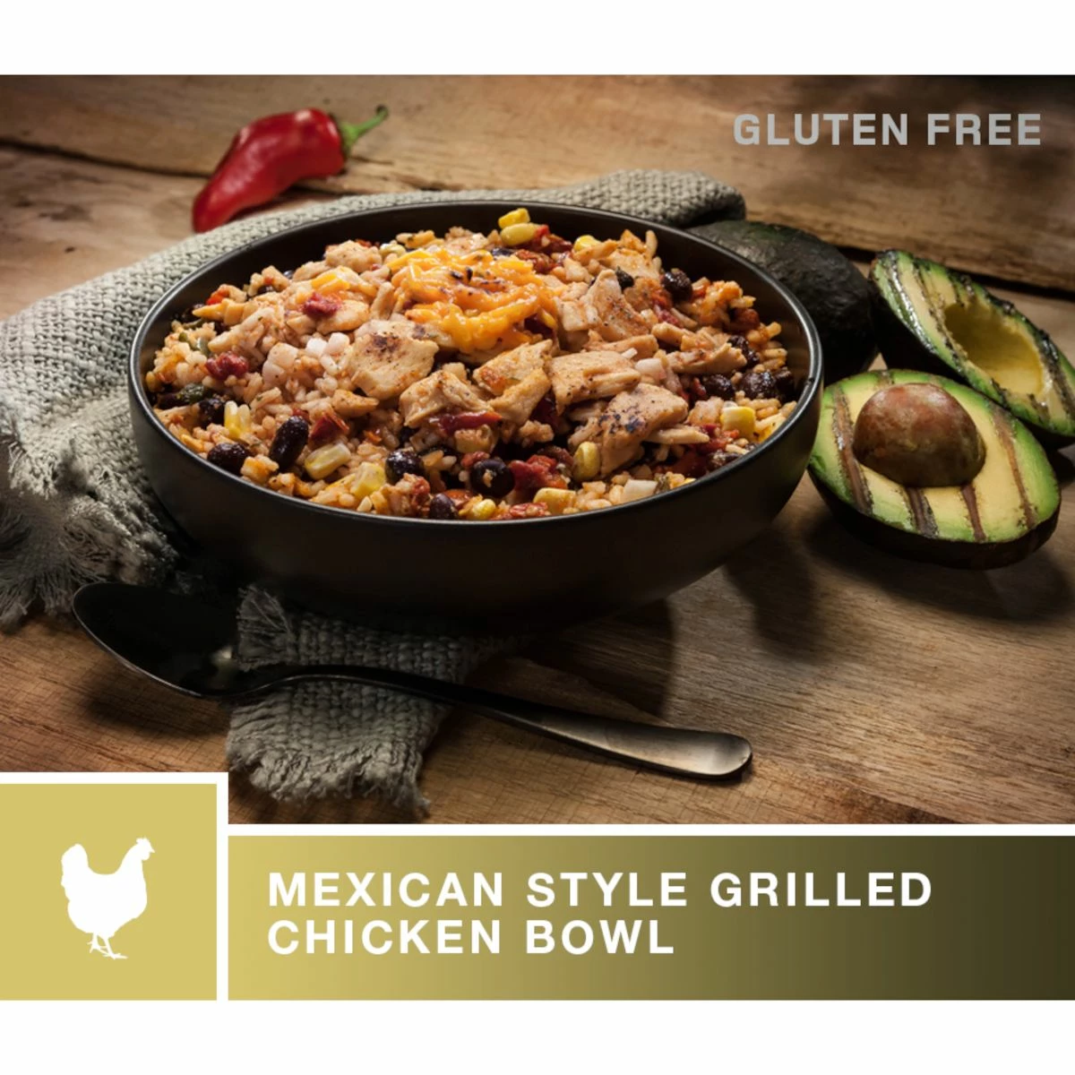AlpineAire Foods Mexican Style Grilled Chicken Bowl 1 AlpineAire Foods Mexican Style Grilled Chicken Bowl