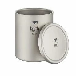 Keith Double-Wall Titanium Mug With Lid 13 Keith Double-Wall Titanium Mug With Lid -Climbing Accessories Outlet Shop 71mer1xspll 61153.1626822203
