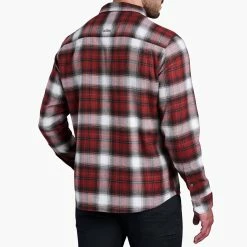 KUHL Law Flannel Long Sleeve - Men's (Fall 2022) -Climbing Accessories Outlet Shop 7373 Law Flannel LS Oxblood Back rsz 09675.1676589436