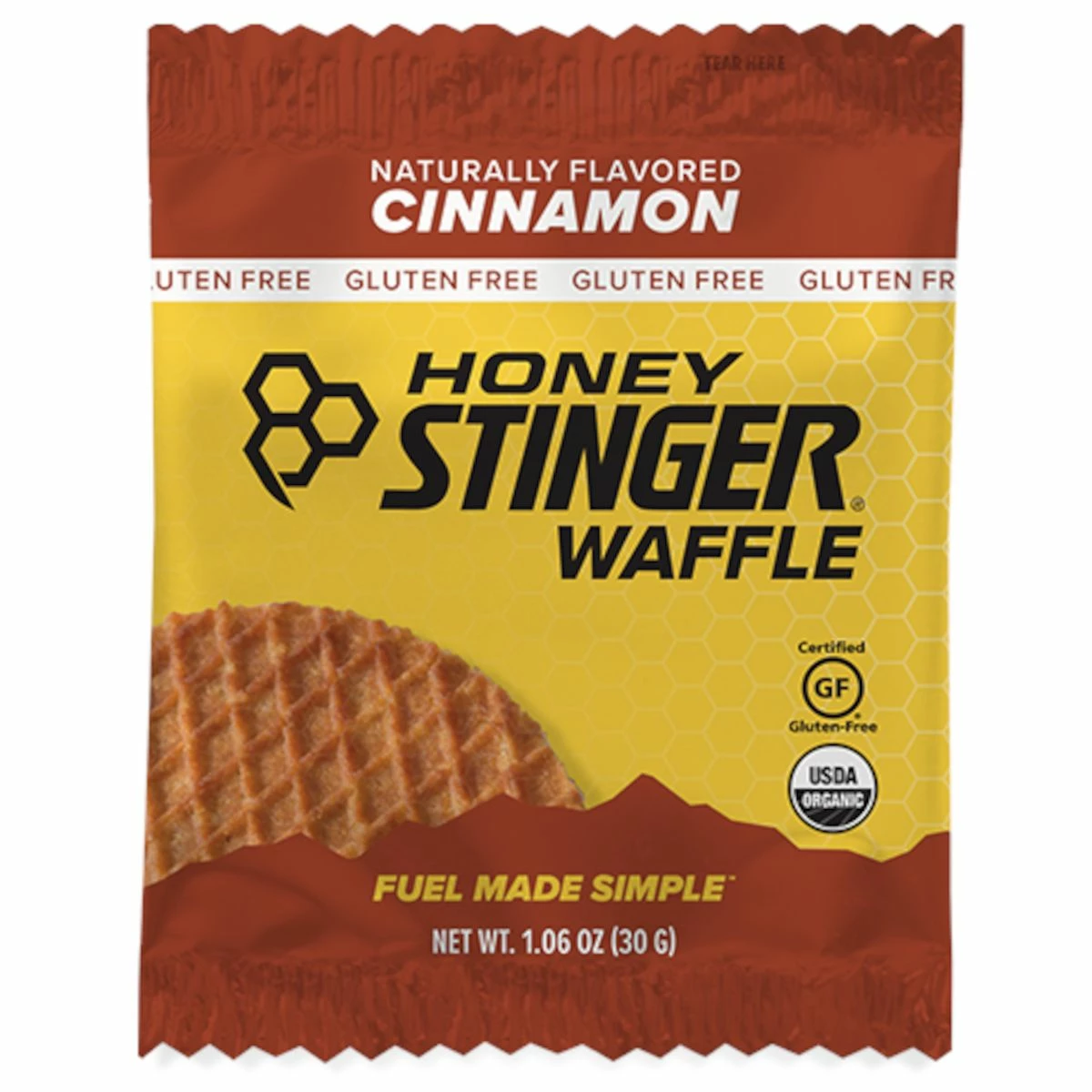 Honey Stinger Gluten-Free Organic Cinnamon Waffle 1 Honey Stinger Gluten-Free Organic Cinnamon Waffle