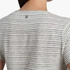 KUHL Aria Short Sleeve - Women's (Spring 2022) 9 KUHL Aria Short Sleeve - Women's (Spring 2022) -Climbing Accessories Outlet Shop 8463 Aria SS Pavement Detail 1 rsz 72667.1645400969