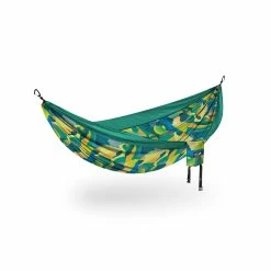 ENO DoubleNest Print Hammock (Fall 2022) 6 ENO DoubleNest Print Hammock (Fall 2022) -Climbing Accessories Outlet Shop DNP306 Retro Emerald rsz 78351.1670880648.1280.1280 51355.1672260880