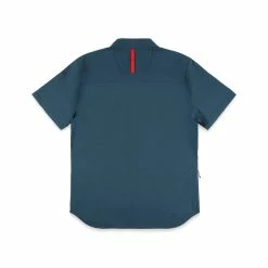Topo Designs Global Shirt -Short Sleeve - Men's -Climbing Accessories Outlet Shop Global Shirt Pond Blue Back RSZ 69701.1677189566