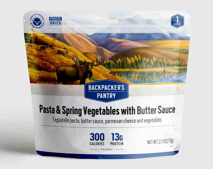 Backpacker's Pantry Pasta & Spring Vegetables With Butter Sauce - 1 Serving 1 Backpacker's Pantry Pasta & Spring Vegetables With Butter Sauce - 1 Serving