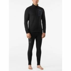 Arc'teryx Rho Heavyweight Bottom - Men's -Climbing Accessories Outlet Shop Rho Heavyweight Bottom Black Front View rsz 42207.1674240776