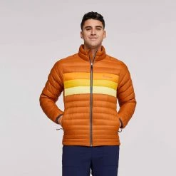 Cotopaxi Fuego Down Jacket - Men's -Climbing Accessories Outlet Shop S23 M Fuego Down Jacket Mezcal Flame Stripes 2 98525.1674000236