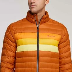 Cotopaxi Fuego Down Jacket - Men's -Climbing Accessories Outlet Shop S23 M Fuego Down Jacket Mezcal Flame Stripes 5 00333.1674000237