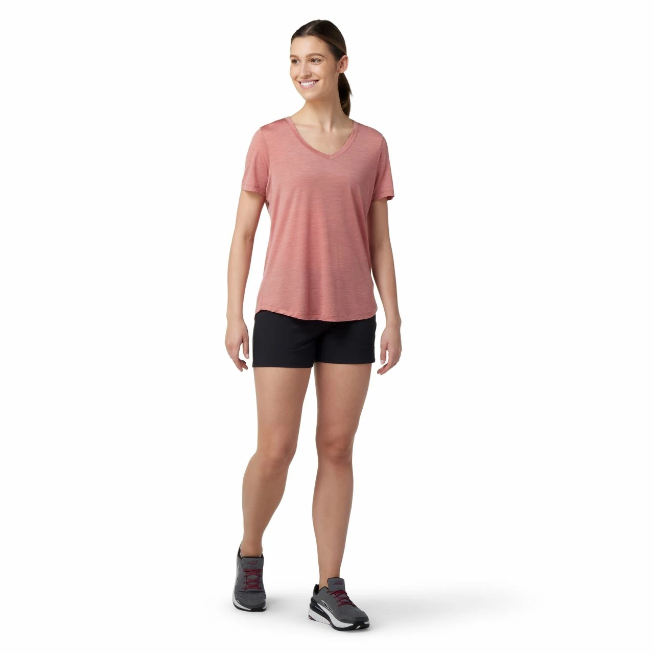 Smartwool Merino Sport 120 V-Neck Short Sleeve - Women's (Spring 2022) 5 Smartwool Merino Sport 120 V-Neck Short Sleeve - Women's (Spring 2022) - Image 5