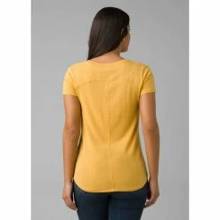 Prana Foundation Short Sleeve V Neck - Women's (Spring 2022) -Climbing Accessories Outlet Shop W11170142 BIRCHHEATHER ALT 2 rsz 59034.1644208740