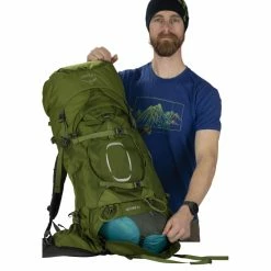 Osprey Aether 55 - Men's 26 Osprey Aether 55 - Men's -Climbing Accessories Outlet Shop aether55 s21 detail10 garlicmustardgreen rsz 65173.1626823590