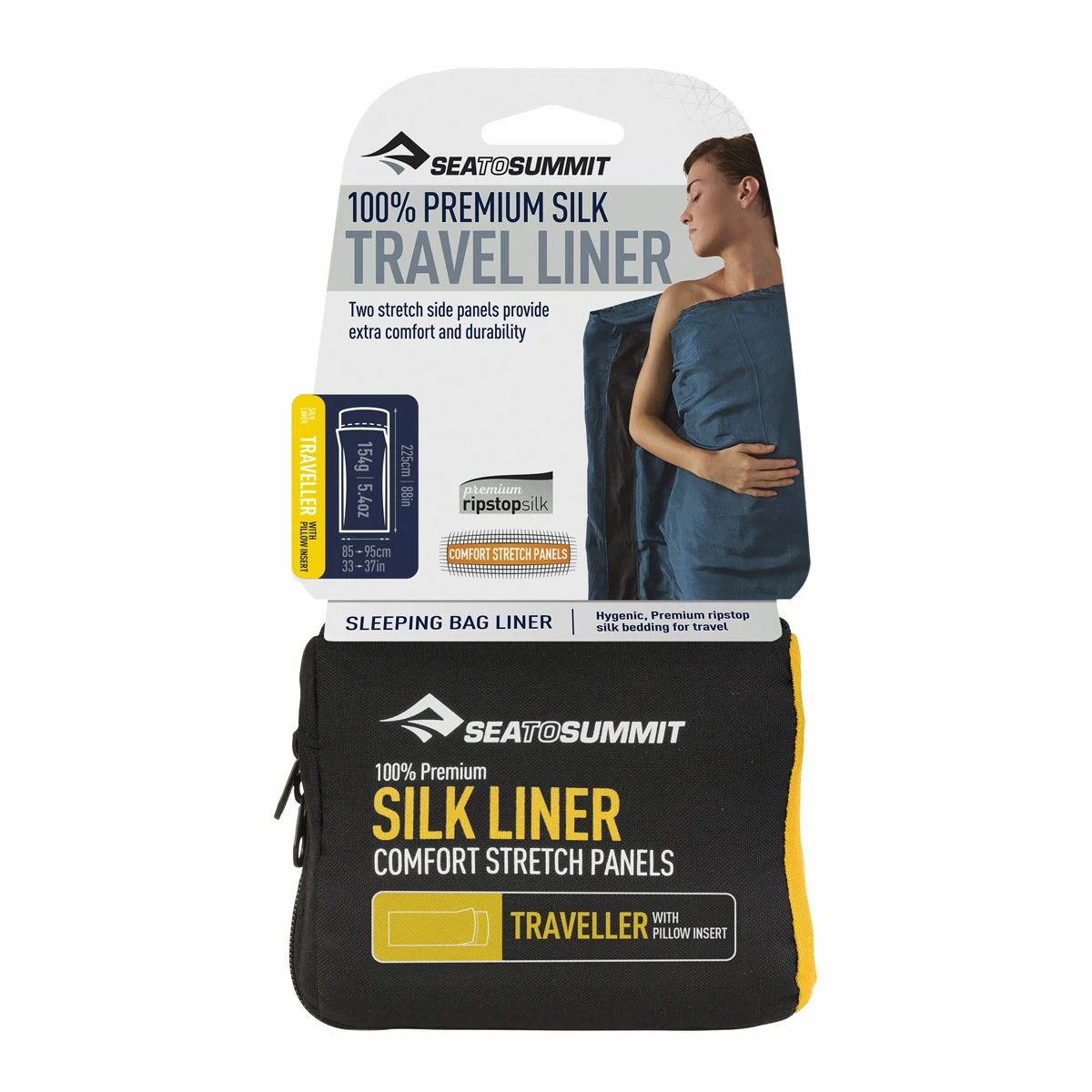 Sea To Summit Silk Travel Liner - Traveller W/ Pillowcase 3 Sea To Summit Silk Travel Liner - Traveller W/ Pillowcase - Image 3