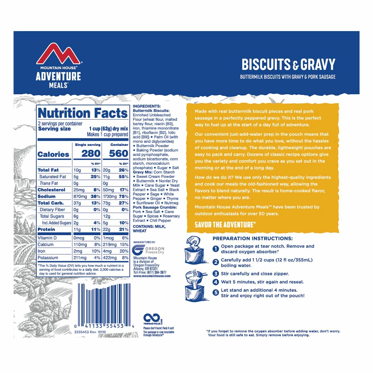 Mountain House Biscuits & Gravy 2 Mountain House Biscuits & Gravy - Image 2