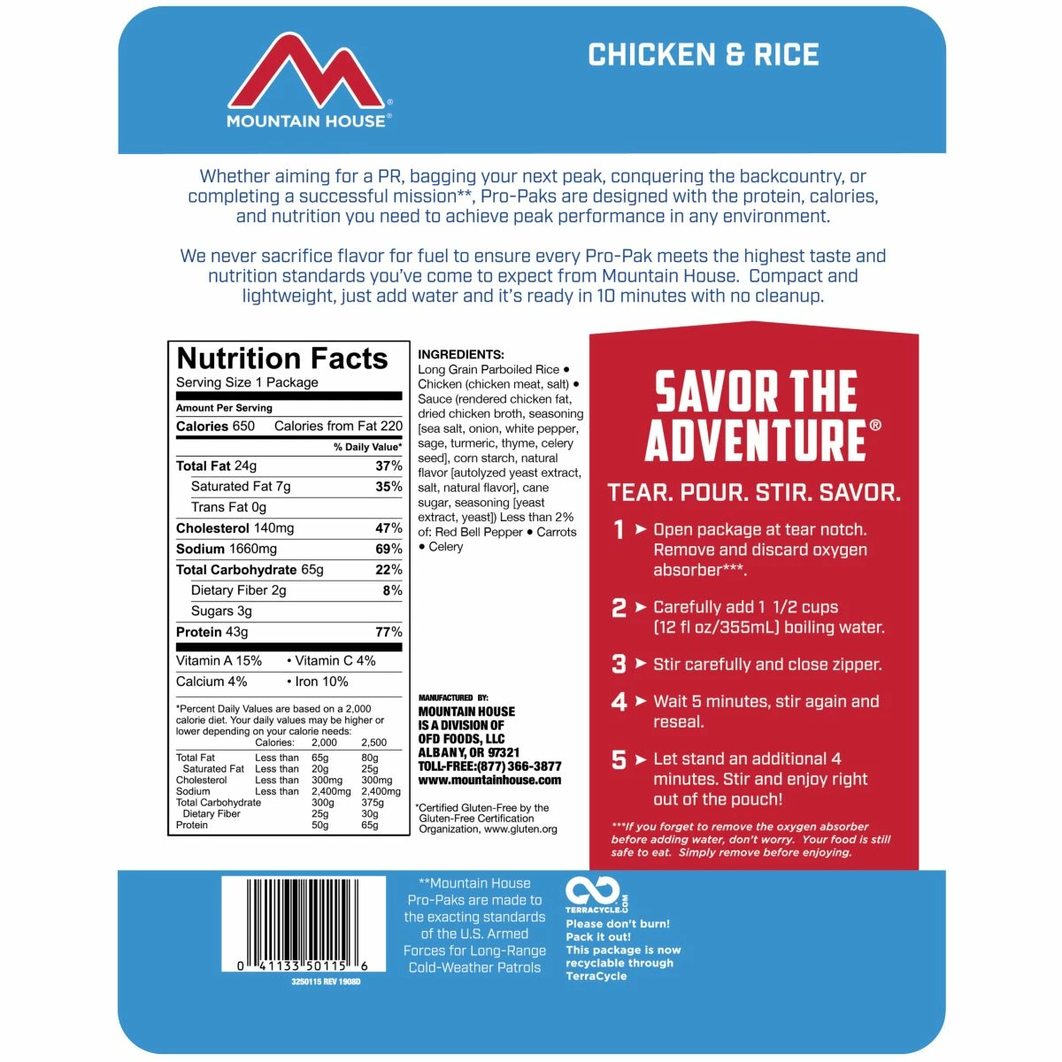 Mountain House Chicken & Rice - Pro-Pak 2 Mountain House Chicken & Rice - Pro-Pak - Image 2
