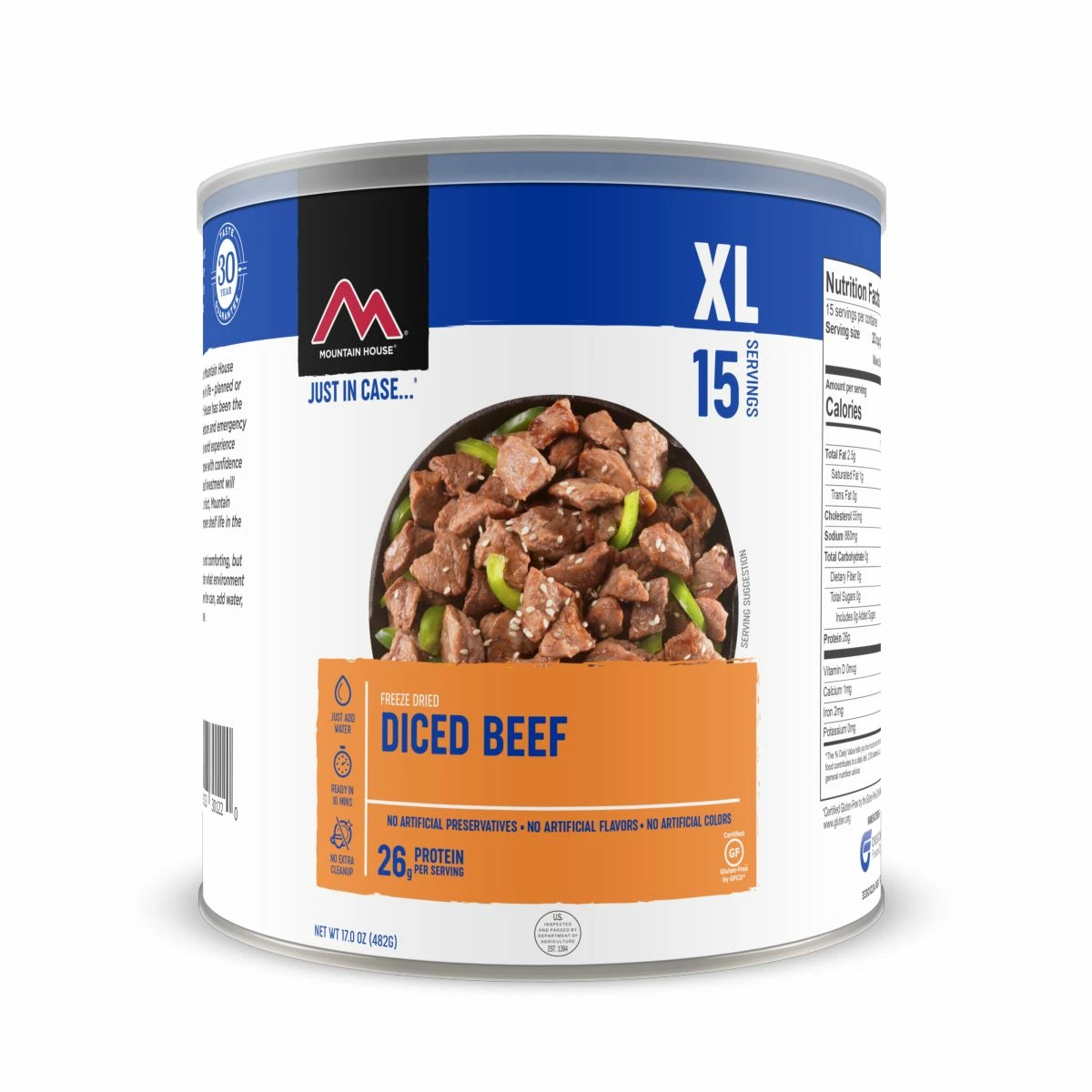 Mountain House Diced Beef - No. 10 Can 1 Mountain House Diced Beef - No. 10 Can