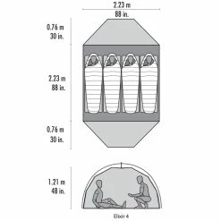 MSR Elixir 4 -Climbing Accessories Outlet Shop elixir4dimensions 69577.1626822430