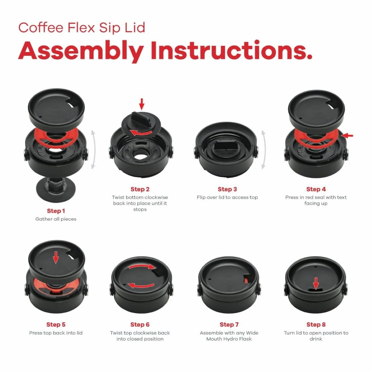 Hydro Flask Wide Mouth Flex Sip Lid 2 Hydro Flask Wide Mouth Flex Sip Lid - Image 2