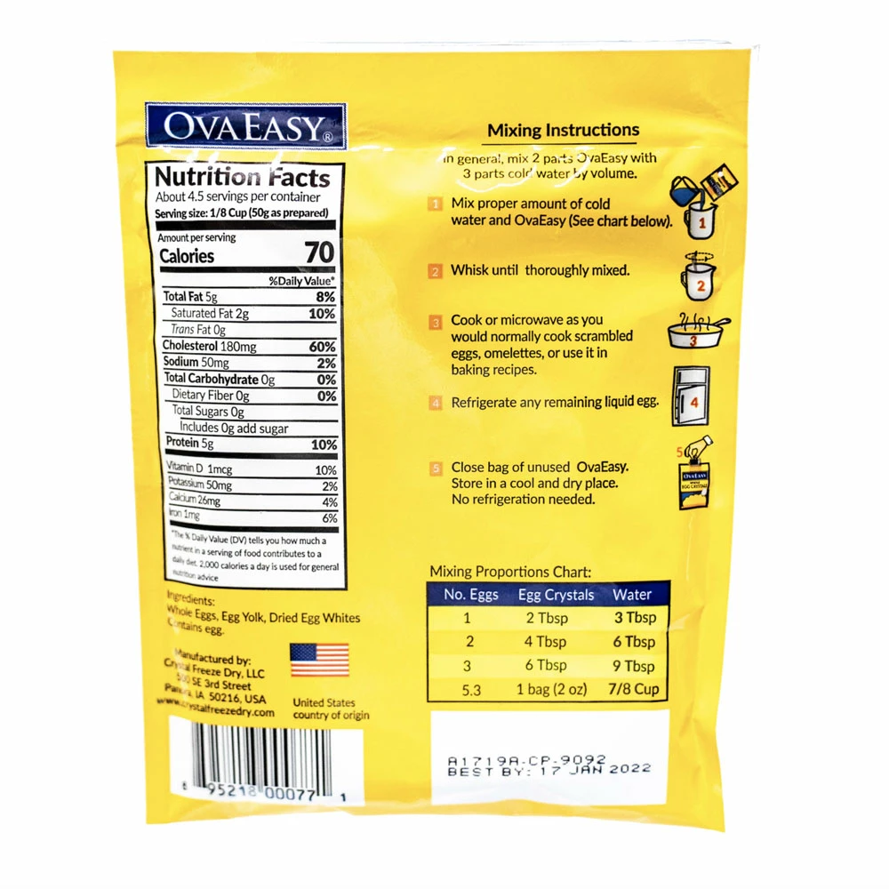 OvaEasy Whole Egg Crystals 2 OvaEasy Whole Egg Crystals - Image 2