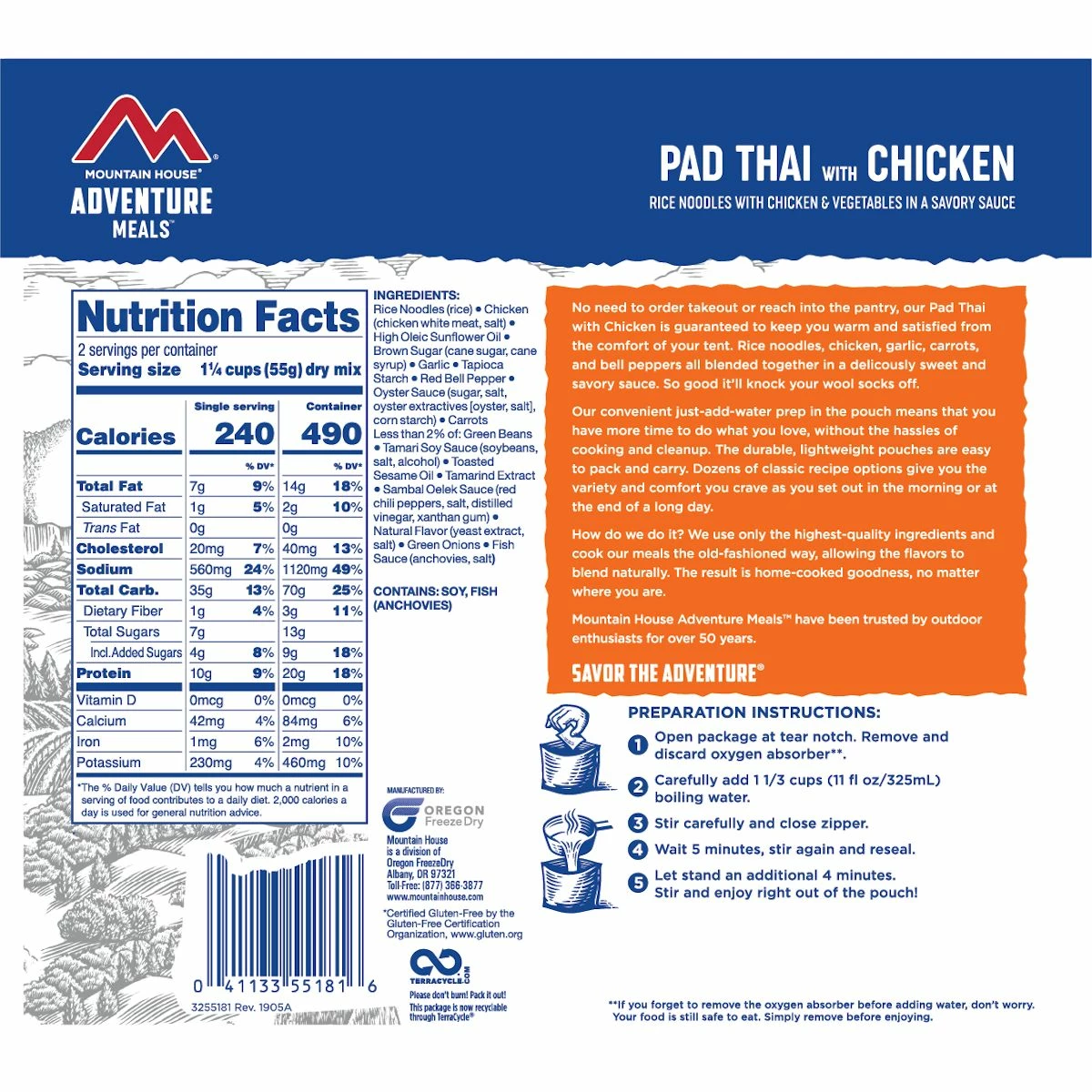 Mountain House Pad Thai With Chicken 2 Mountain House Pad Thai With Chicken - Image 2