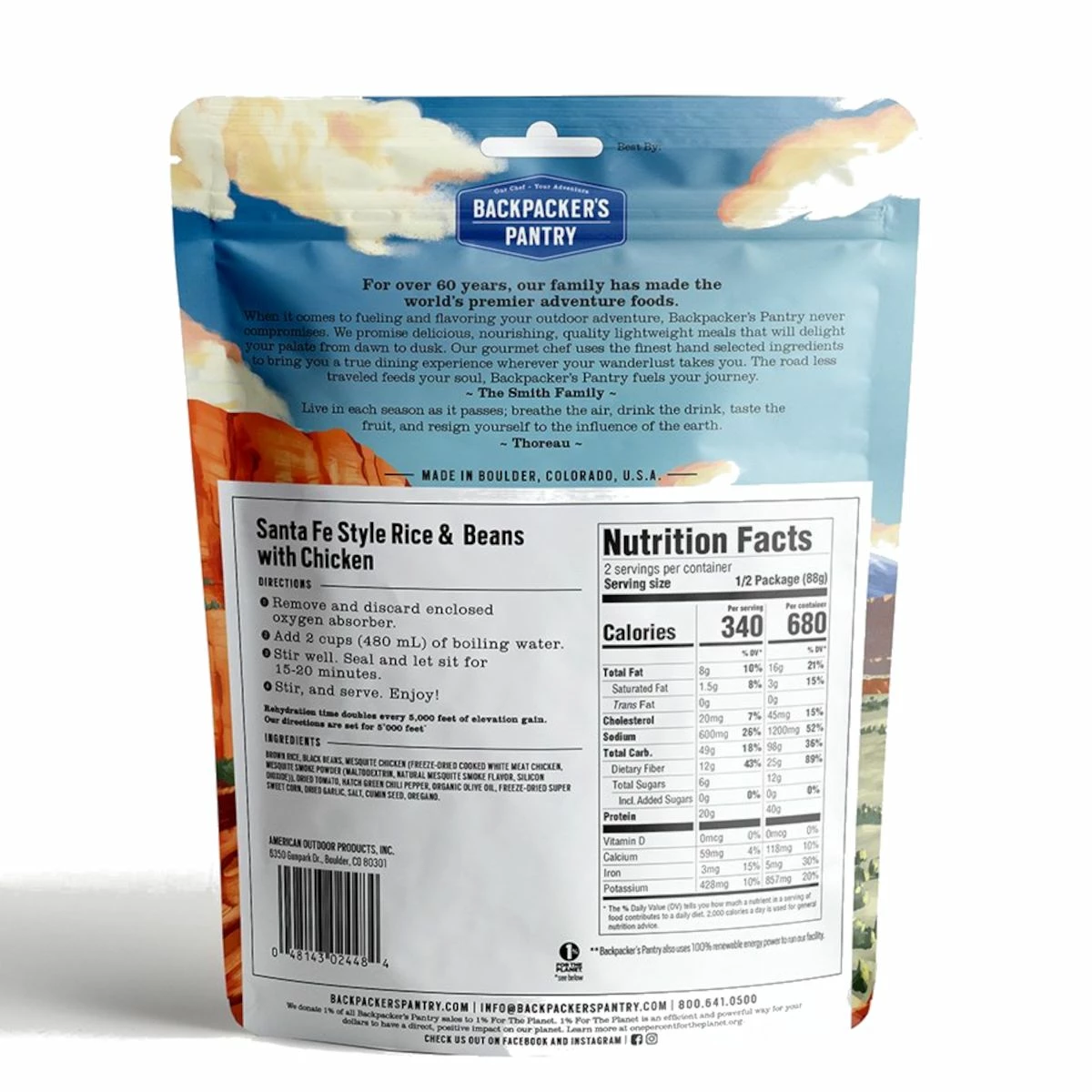 Backpacker's Pantry Santa Fe Style Rice & Beans With Chicken 2 Backpacker's Pantry Santa Fe Style Rice & Beans With Chicken - Image 2