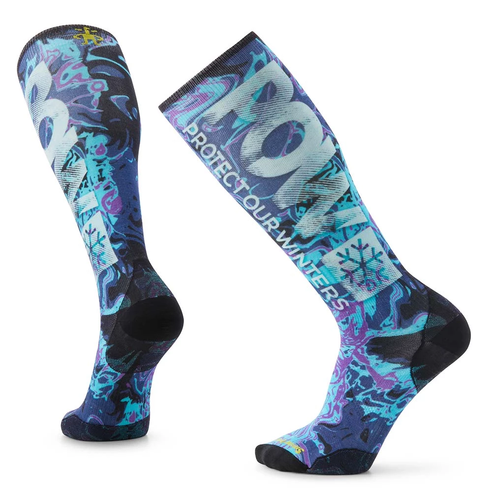 Smartwool Ski Zero Cushion POW Print OTC Socks - Men's 1 Smartwool Ski Zero Cushion POW Print OTC Socks - Men's