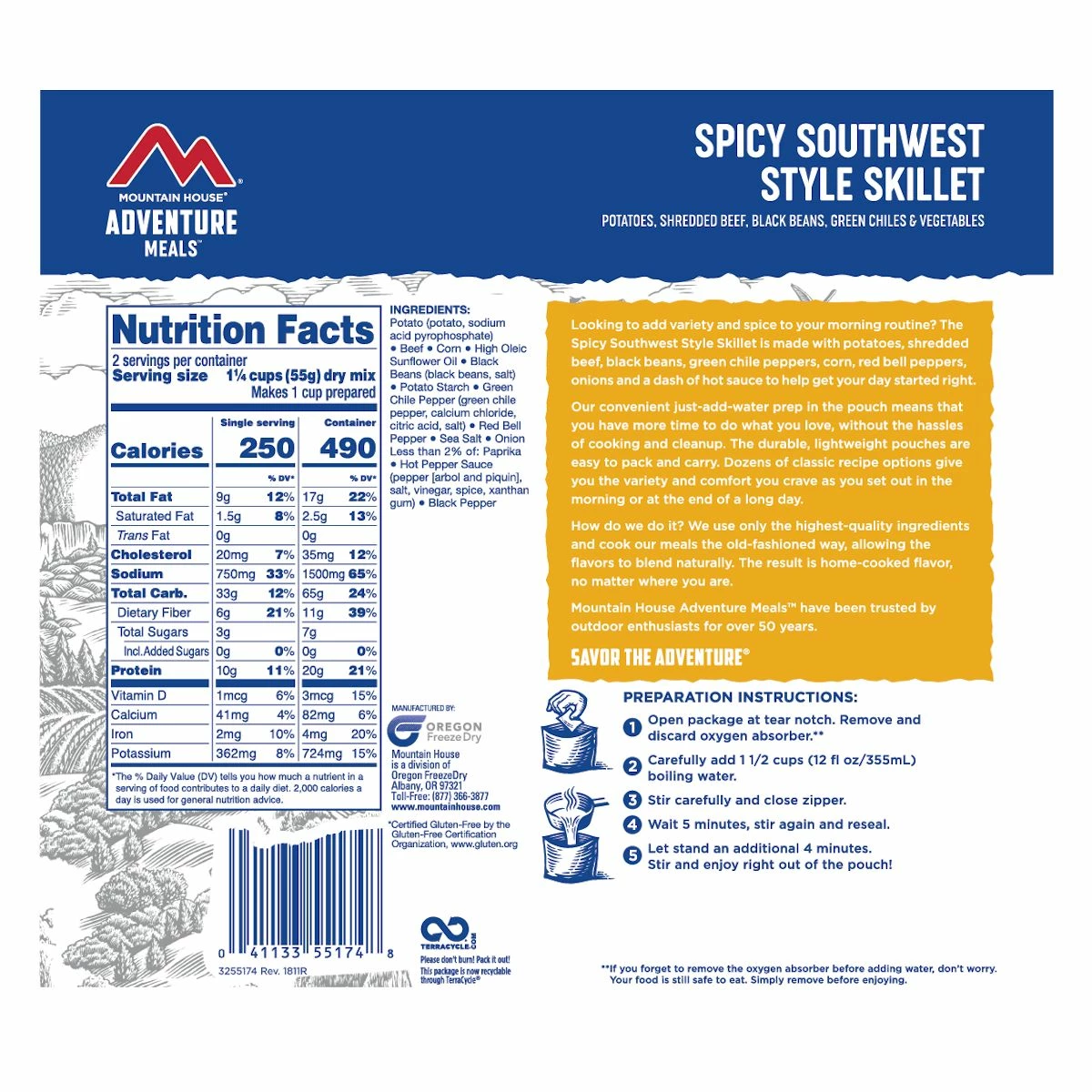 Mountain House Spicy Southwest Style Skillet (Fall 2022) 2 Mountain House Spicy Southwest Style Skillet (Fall 2022) - Image 2