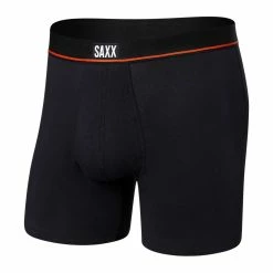 Saxx Non-Stop Stretch Cotton Boxer Brief - Men's 10 Saxx Non-Stop Stretch Cotton Boxer Brief - Men's -Climbing Accessories Outlet Shop sxbb46 blk 1form f fa22 rsz 03641.1658249465