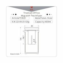 Keith Titanium Office Mug With Tea Infuser 17 Keith Titanium Office Mug With Tea Infuser -Climbing Accessories Outlet Shop tea 01054.1626822561