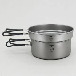 Keith 2-Piece Titanium Pot And Pan Cook Set -Climbing Accessories Outlet Shop ti6017 1 04749.1653507572 scaled