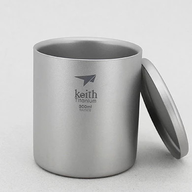 Keith Double-Wall Titanium Mug With Lid 3 Keith Double-Wall Titanium Mug With Lid - Image 3