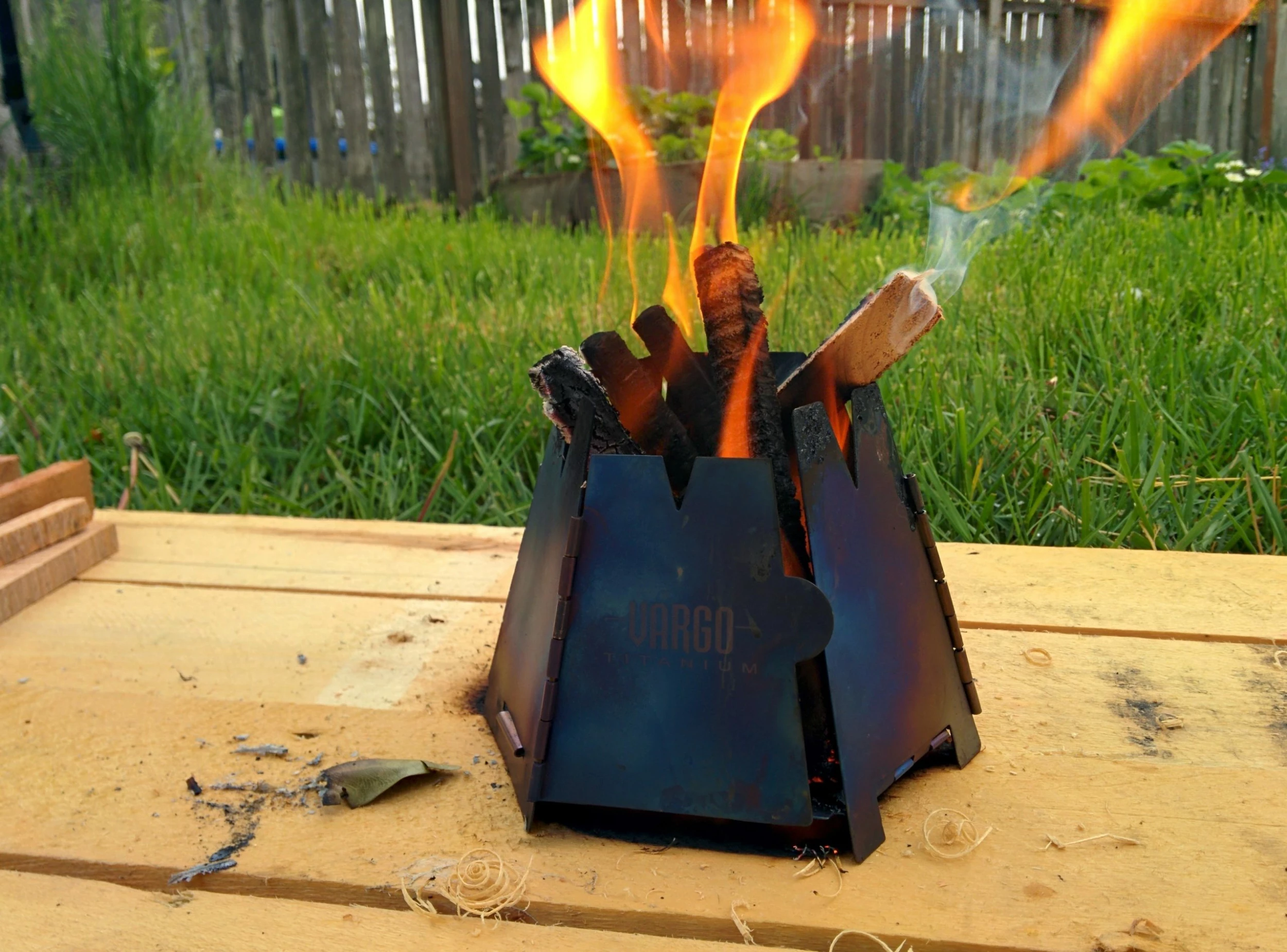 Vargo Outdoors Titanium Hexagon Wood Stove 5 Vargo Outdoors Titanium Hexagon Wood Stove - Image 5